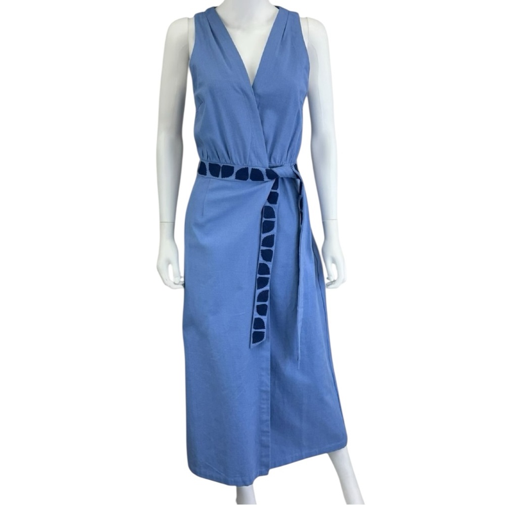 MON RENN NWT Blue Acacia Maxi Dress Size M J0416